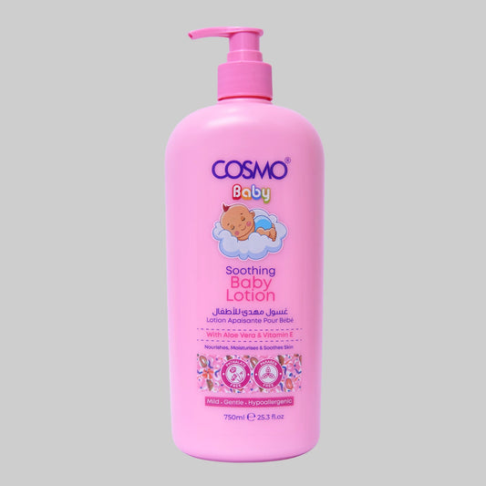Cosmo - Moisturizing and Soothing Baby Lotion with Aloe Vera and Vitamin E, 750 ml