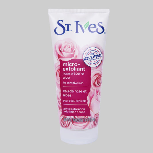 St.Ives micro exfoliant rose water & aloe for sensitive skin scrub wash 170g