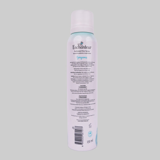 Enchanteur Gorgeous Perfumed Deo Spray for Women, 150ml