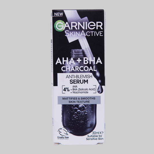 Garnier AHA+BHA Charcoal Anti-Blemish Serum 30ml