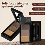 O'CHEAL Soft-Focus Tri-Color Eyebrow Powder Palette – Natural Brow Defining Kit